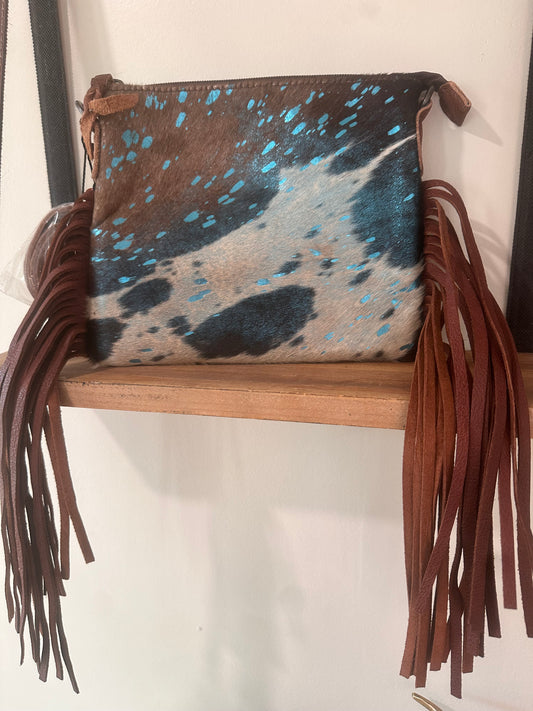 Turquoise Fringe Handbag